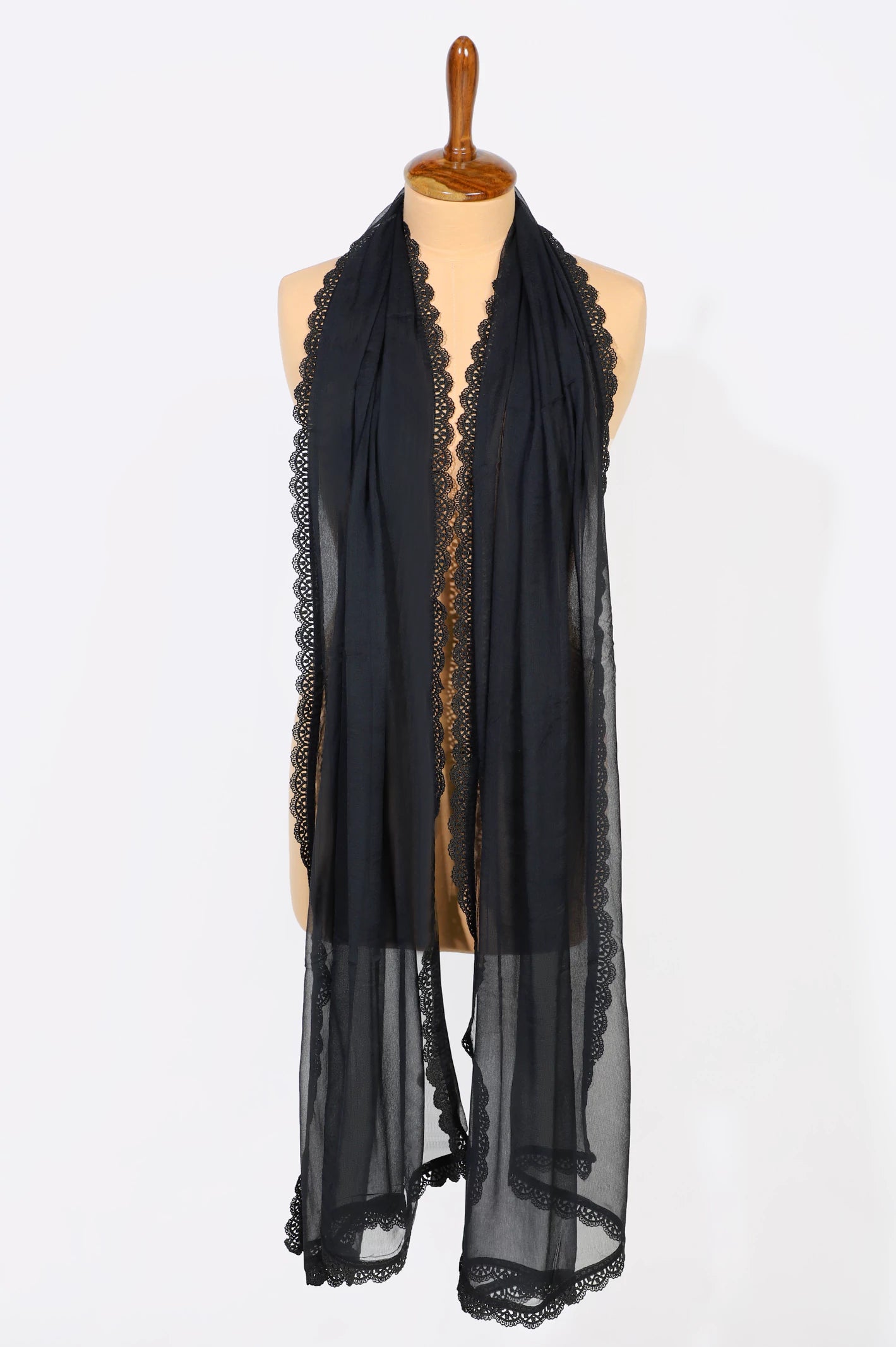 Black Lace Dupatta