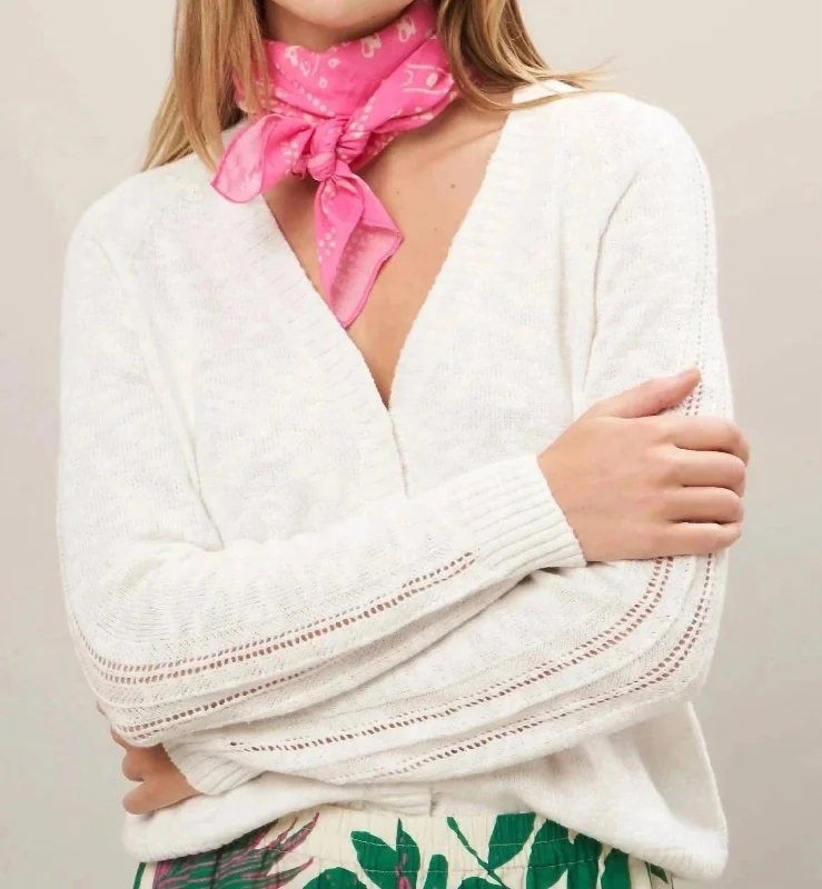 Cotton Patchwork Scarf In Pink