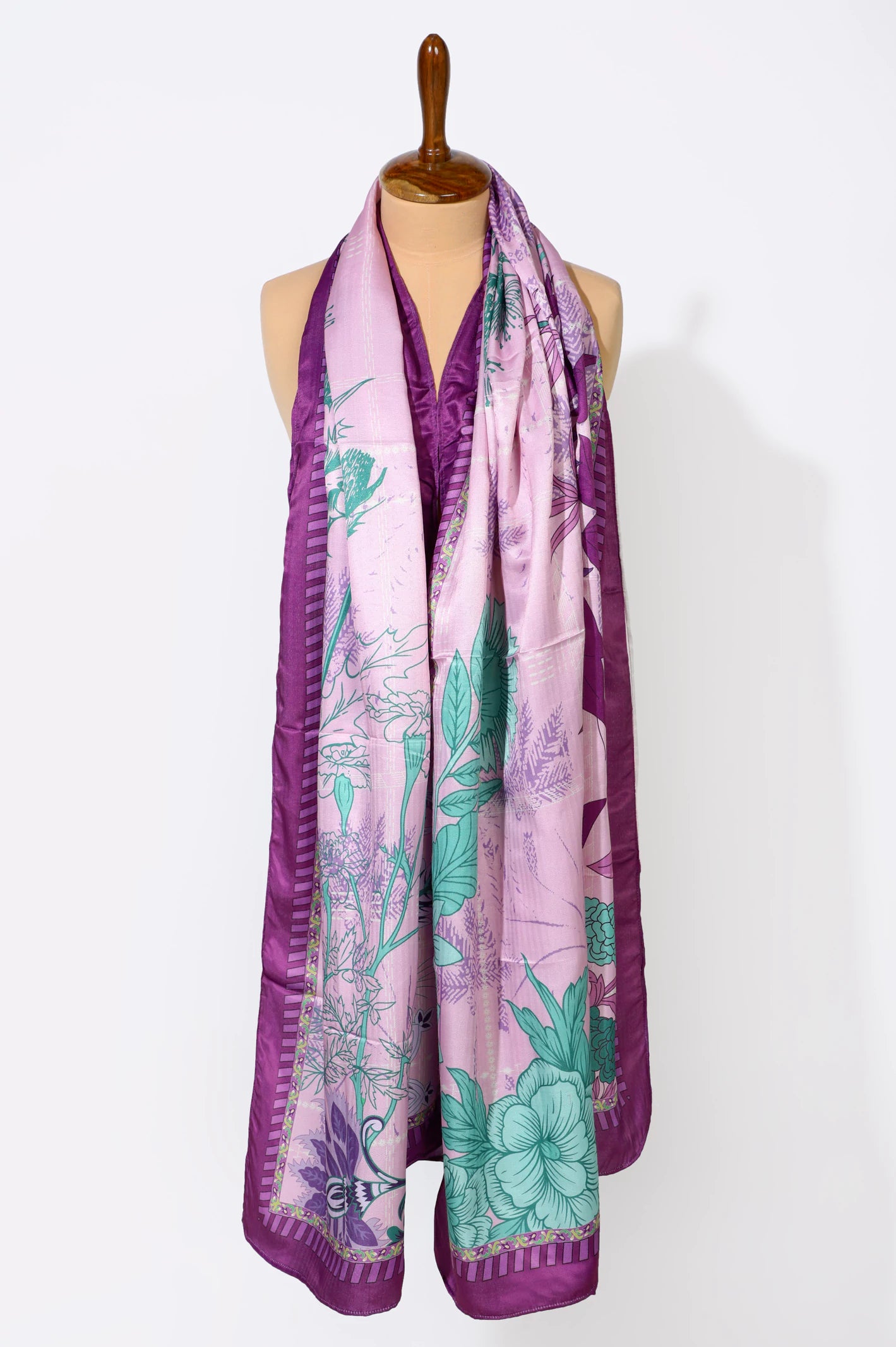 Purple Printed Dupatta