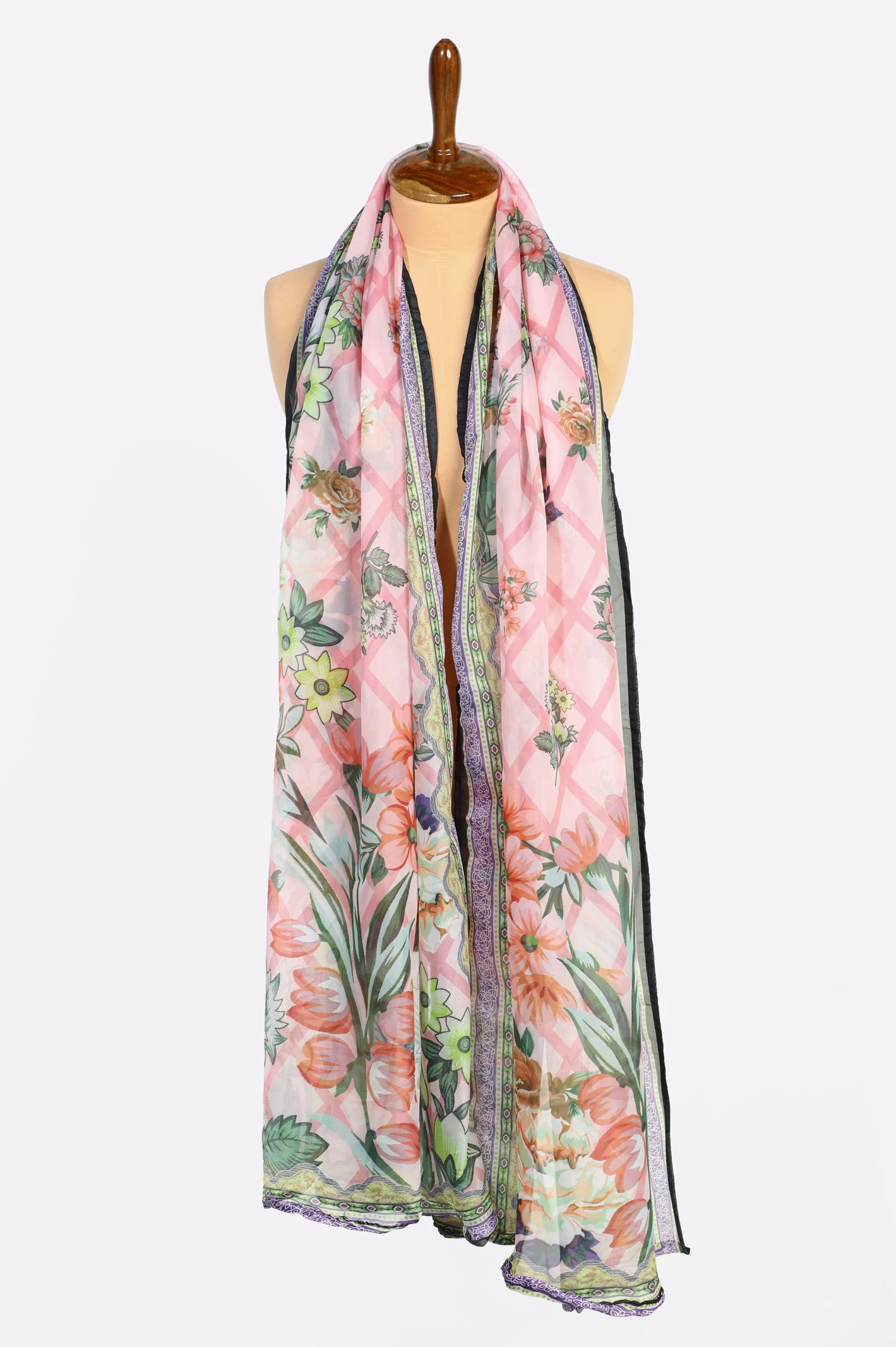 Pink Printed Dupatta