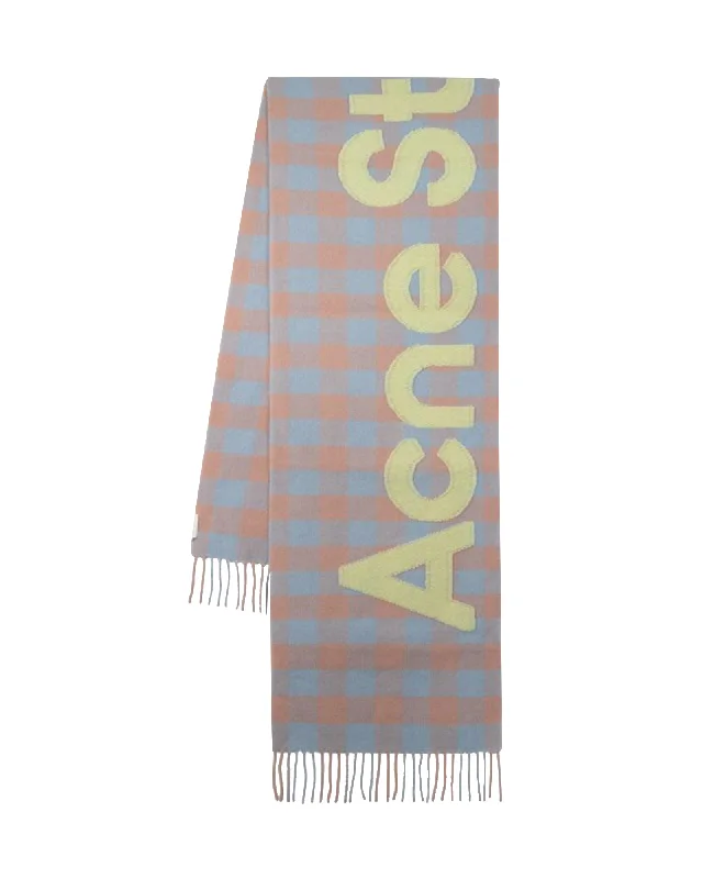 Veda Scarf - Acne Studios - Wool - Beige/Green