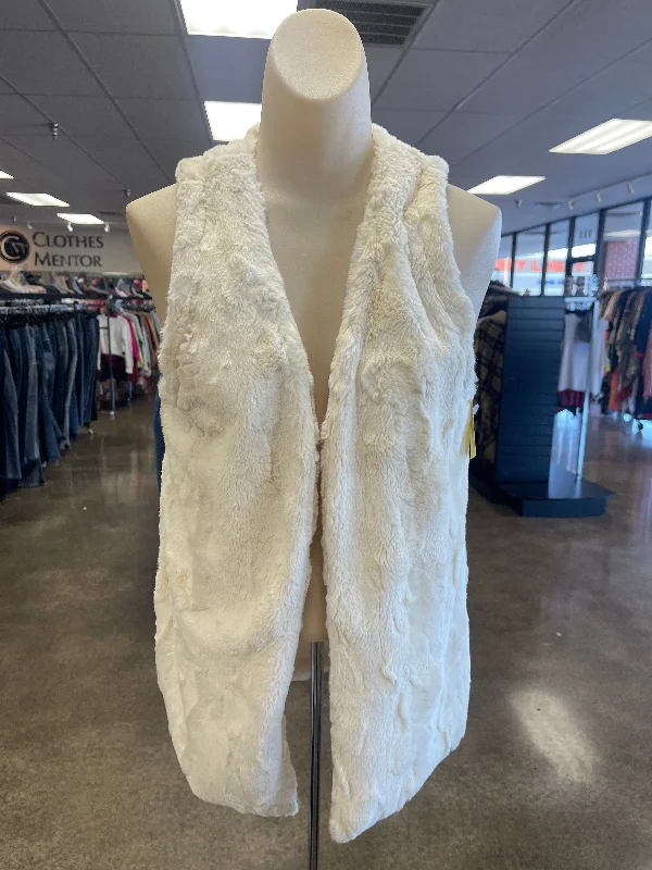 Vest Faux Fur & Sherpa By Tart In Cream, Size: Xs