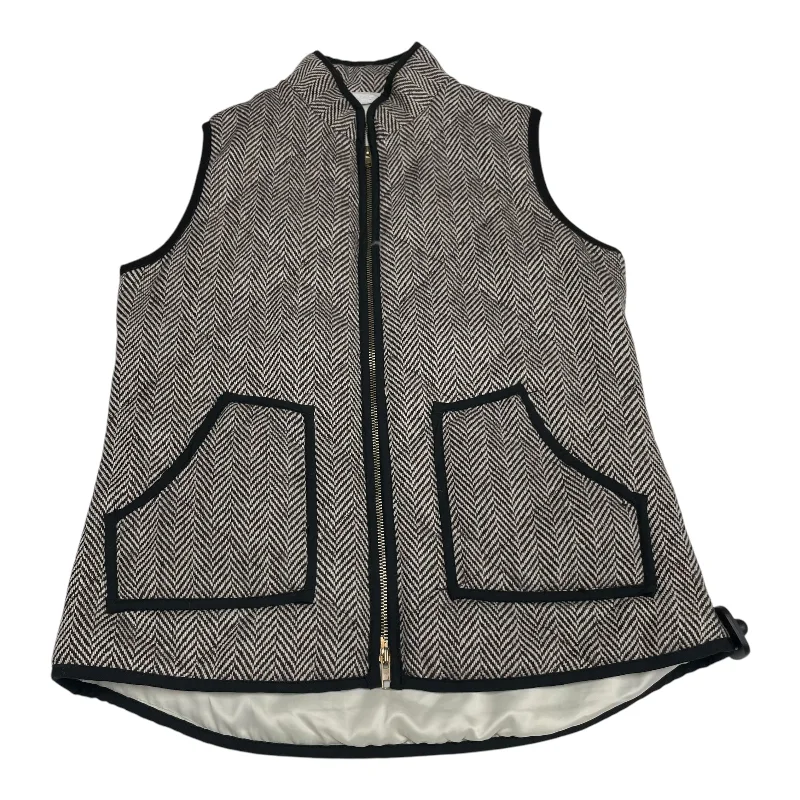 Vest Other By Clothes Mentor In Brown & Cream, Size: L