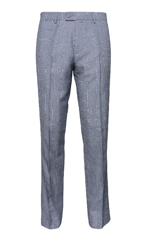 JOHN BLUE WINDOW PANE SLIM FIT PANT