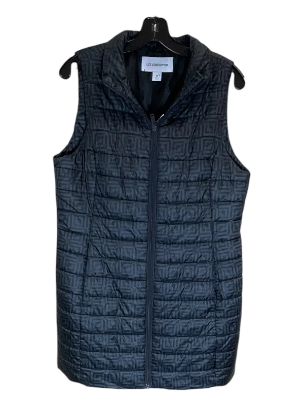 Vest Puffer & Quilted By Liz Claiborne In Grey, Size: M