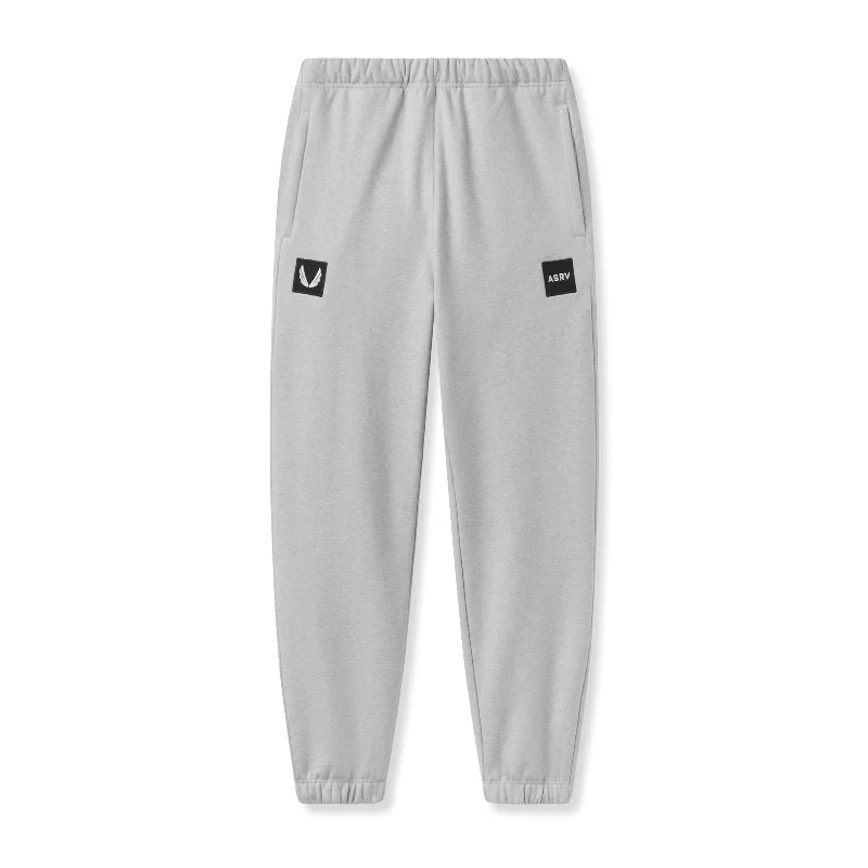 0655. Tech-Terry™ Oversized Sweats - Heather Grey "Patch"