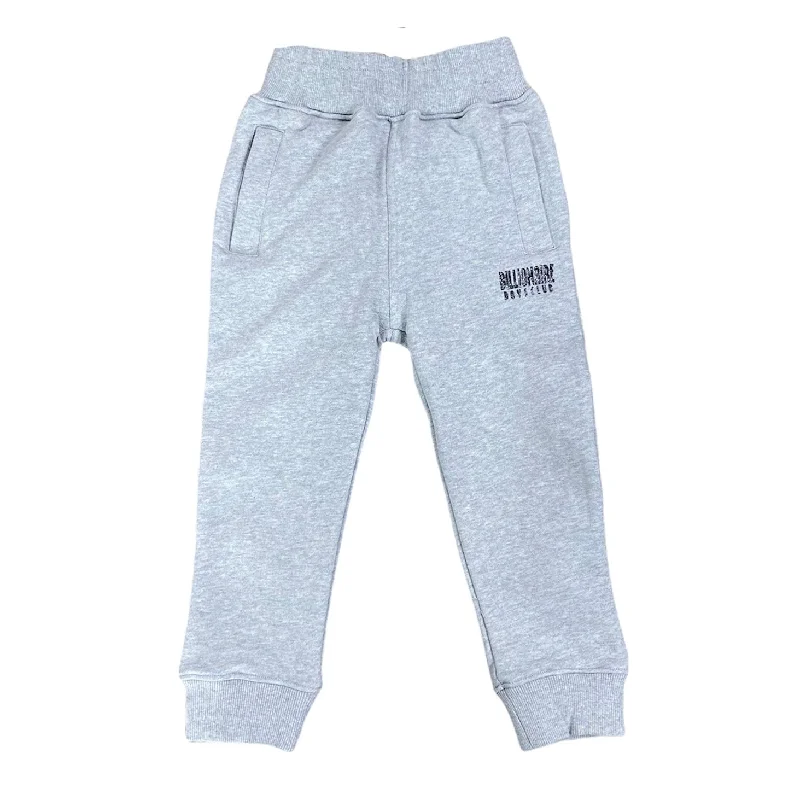 Kids Billionaire Boys Club BB Straight Font Jogger (Heather Grey) 813-8103