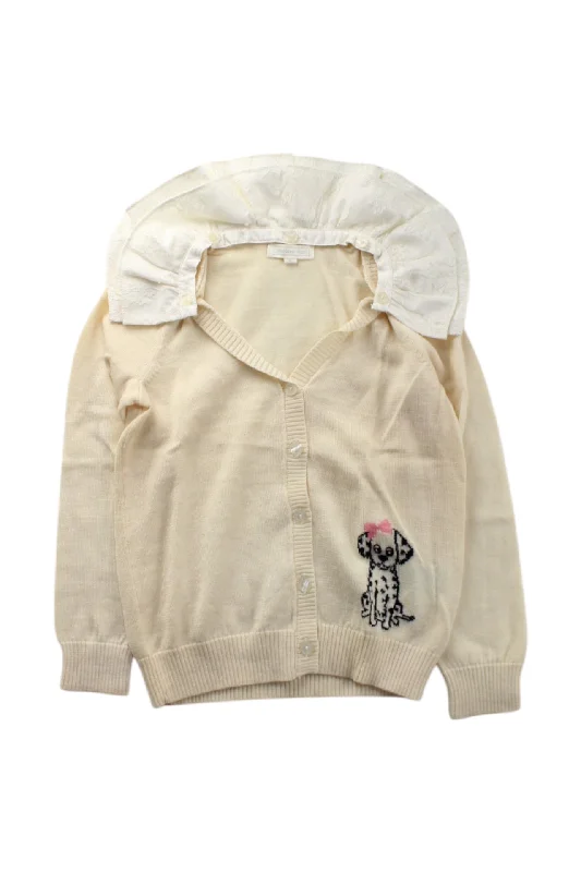 Bardot Junior Dog Embroidered Cardigan 4T