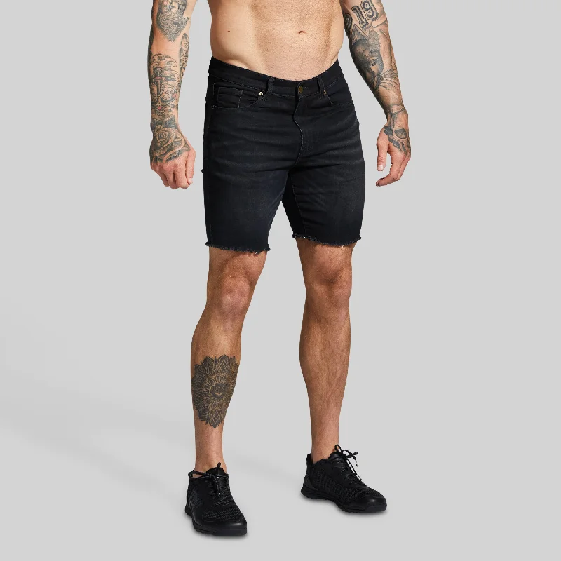 FLEX Stretchy Jort 7" (Black Denim)