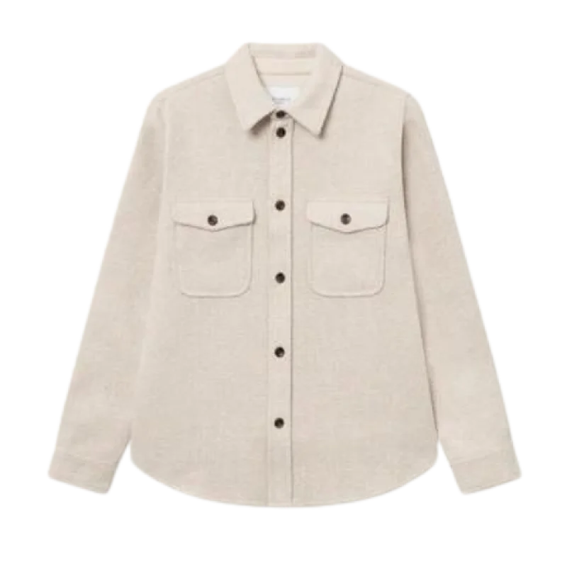 Lennon Bouclé Overshirt - Ivory