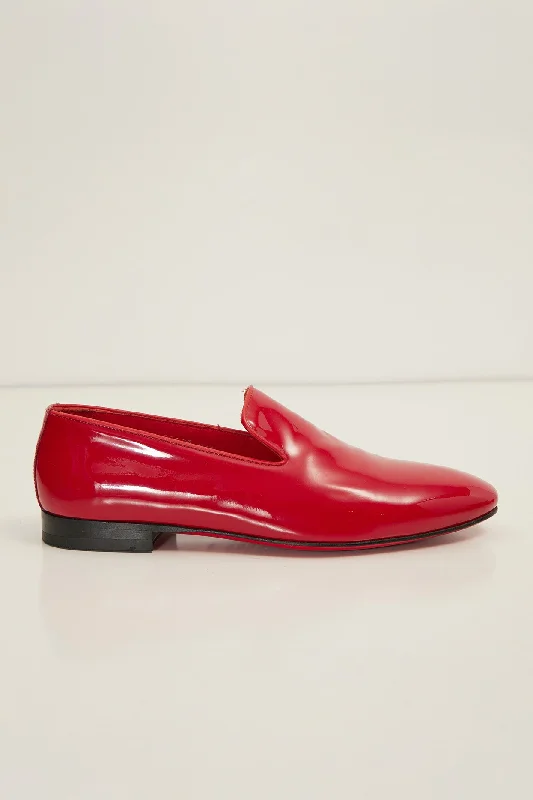 The Formal Leather Loafer - Red Patent