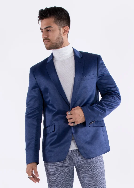 Satin Navy Evening Blazer