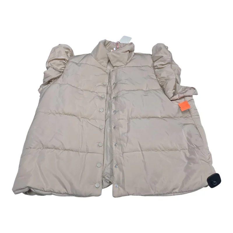 Vest Puffer & Quilted By Entro In Tan, Size: Xl