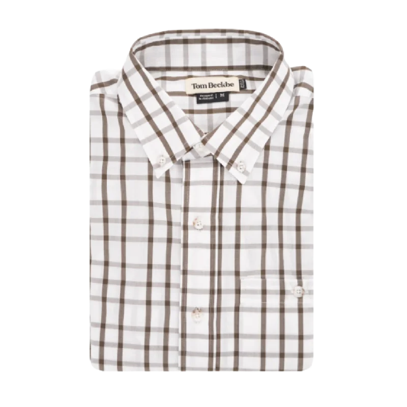 Monroe Poplin Shirt - Branco Dark Khaki