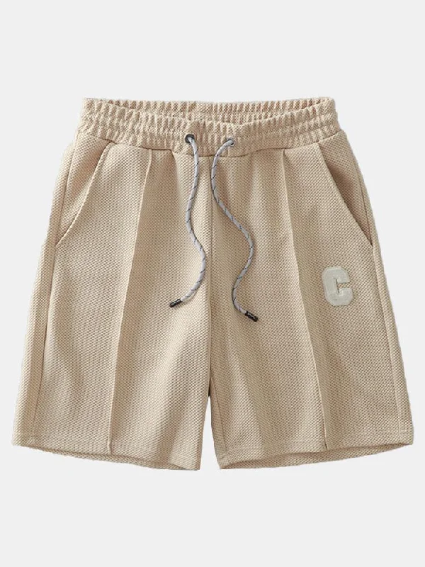 Waffle Drawstring Shorts