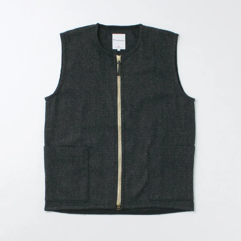 RE MADE IN TOKYO JAPAN / Wool Cashmere Kersey Crew Vest