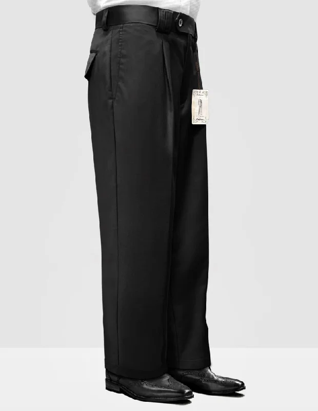 BLACK WIDE LEG DRESS PANTS