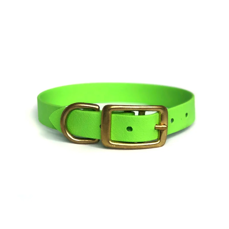 Vegan Leather Collar | Lime Green