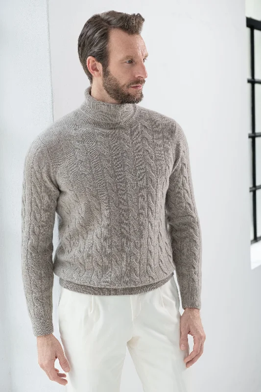 Taupe turtleneck – Made in Italy