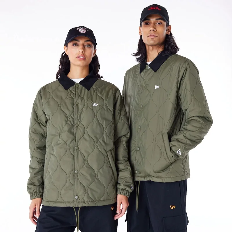 New Era Green Quilted Coach Jacket