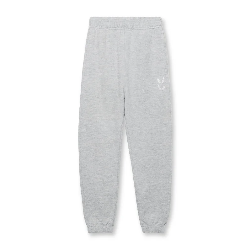 0655. Tech-Terry™ Oversized Sweats - Heather Grey "Stacked Wings"