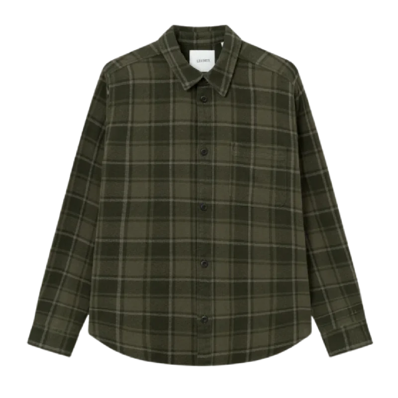 Kash Check Shirt - Olive Night & Forest Green