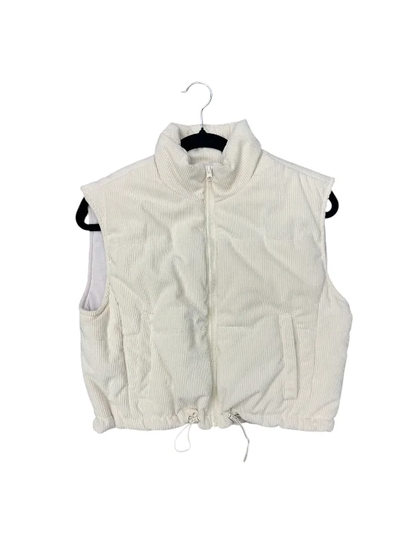 Vest Puffer & Quilted By Thread And Supply In Cream, Size: Xs