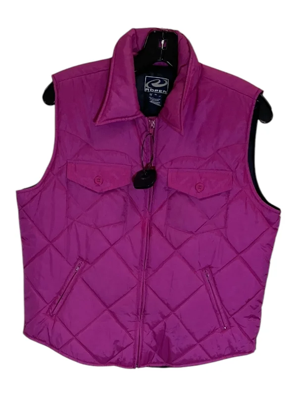 Vest Puffer & Quilted By Roper In Pink, Size: M