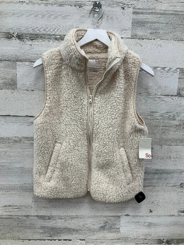 Vest Fleece By So In Cream, Size: M