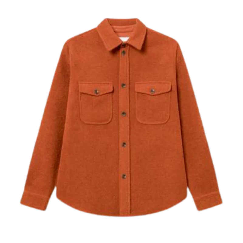 Lennon Bouclé Overshirt - Terracotta