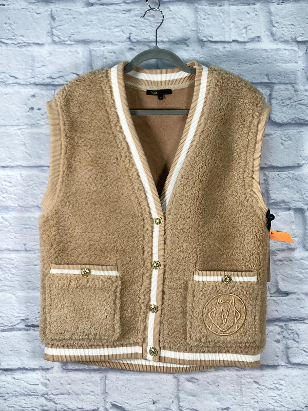 Vest Faux Fur & Sherpa By Clothes Mentor In Cream, Size: S