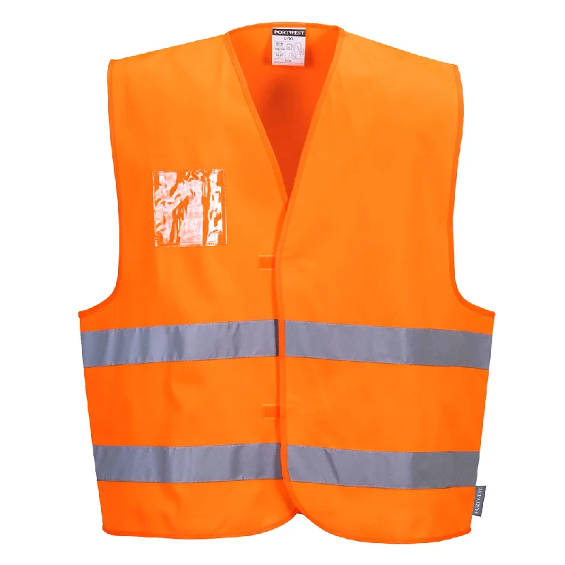 Portwest C475 Hi Vis Vest - Dual ID Holder