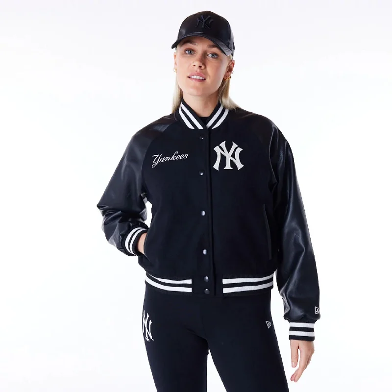 New York Yankees Womens MLB Black Varsity Jacket