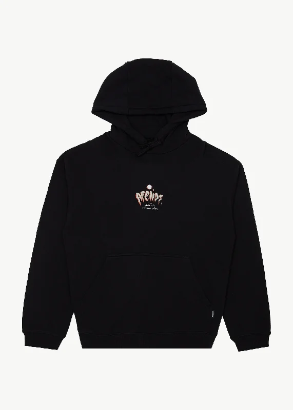 AFENDS Mens Enjoyment - Pull On Hood - Black