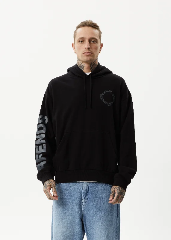 AFENDS Mens Vortex - Hoodie - Black